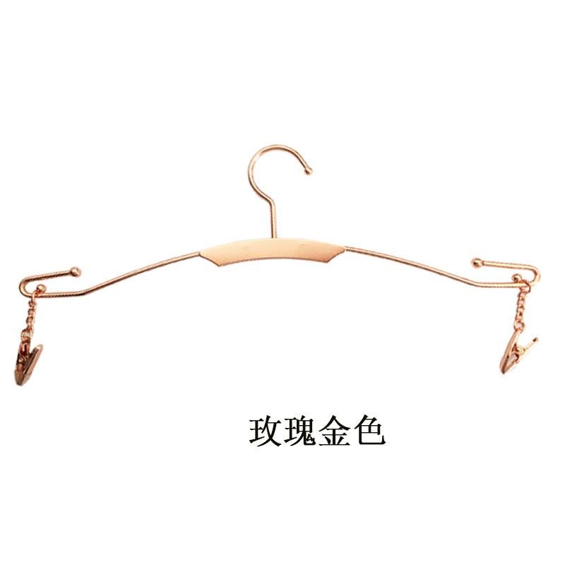 

1PCS Underwear Hangers Metal Bra Clips Socks Panty Storage Racks Underwear Drying Rack Clothes Hanger With Clips Space Saver розового золота