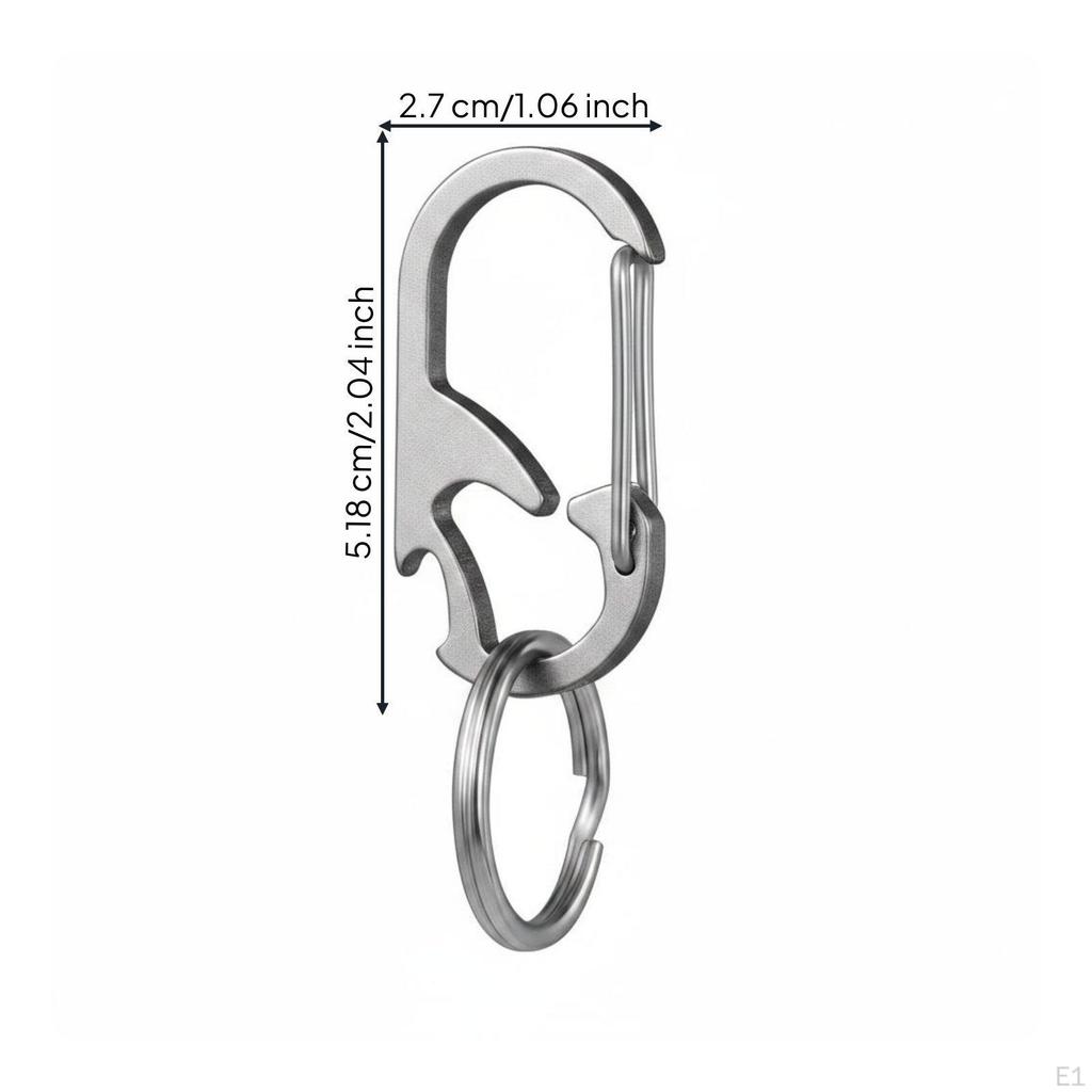Stainless Steel Bottle Opener Keychain MultiFunction Mini Polished Finish