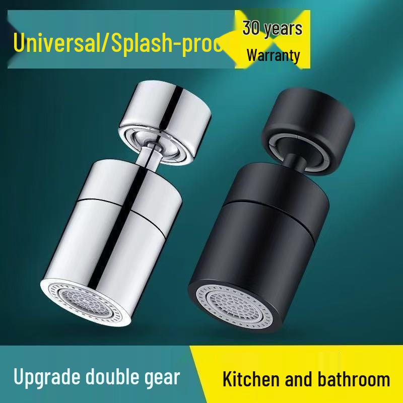 Universal Rotatable Kitchen Faucet Extender & Anti-Splash Aerator Filter