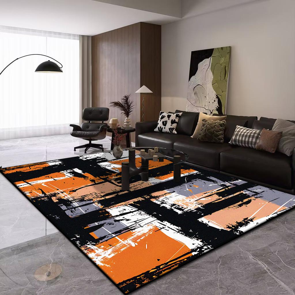 Modern Abstract Carpet Large Living Room Light Luxury Sofa Non-slip Rug Washable Balcony Decoration Rug Children's Bedroom Mat