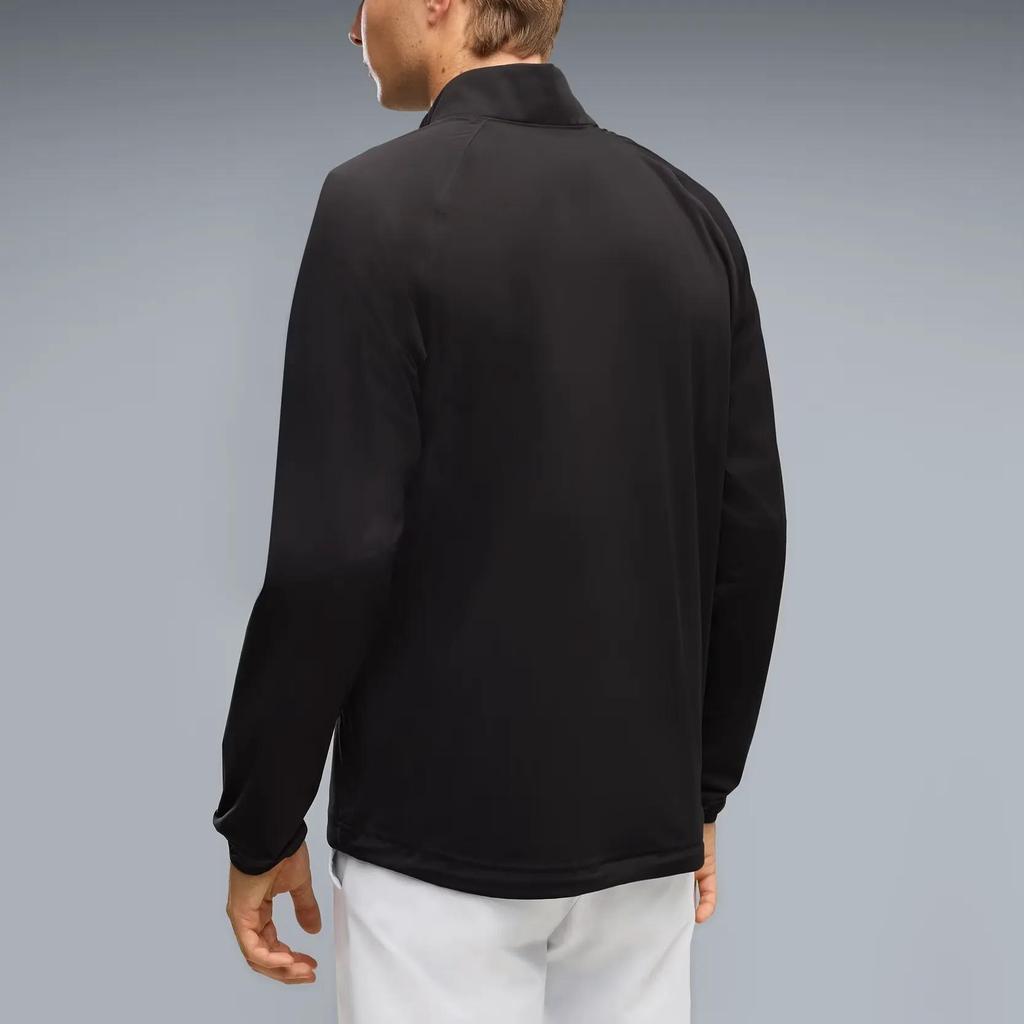 PUMA Golf Clothing Men's Black Stand Collar Moderate (Unisex) Golf Clothing 637648 01 | Puma Black