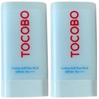 Tocobo Cotton Soft Sun Stick 19g SPF50+ PA++++ #Sanfter, matter, weicher, veganer Sonnenstift, 1 Set, 19ml