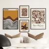 Abstract Bauhaus Line Geometry Matisse Rose Leaf Plant Art Prints, Canvas Paintings, Posters, Wall Pictures, Living Room, Home D