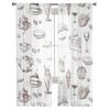 Afternoon Tea Cake Dessert White Sheer Curtain For Living Room Home Kitchen Bedroom Window Decor Chiffon Tulle Voile Curtains