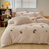 Thickened Milk Fleece Bed Four-Piece Set Of Flannel Bedding Three Pieces Of Fleece Coral Fleece Sheets