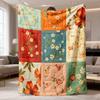2026 New Arrival Bohemian Multi-Color Patchwork Flannel Blanket - Thick Plush Bedspread Suitable for Bed, Couch or Gift | Soft Warm Winter Bedding In 
