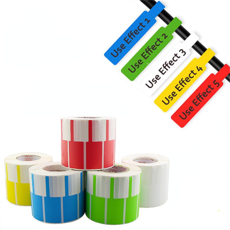 500Pcs/Roll 70*24mm Cable Labels Wire Marking Network Waterproof Thermal Printer Sticker Organizer Self-Adhesive Label Cable Tags