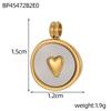 CARLIDANA New Luxury Love Heart Necklace Oval Pearl Pendant Jewelry White Shell Inlaid Zircon Heart Charms Pendant Accessories