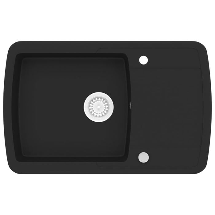 VidaXL Evier de Cuisine en Granit Bac Unique Encastré Réversible Lavabo Maison 142944