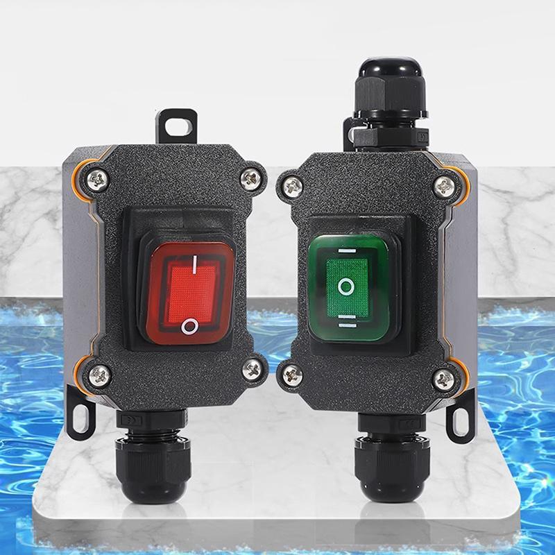 Waterproof Inline Switch Ip67 Waterproof Inline Switch 12-24V/220V Dc 25A High Current Power Waterproof Switch