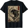 Yin Yang Koi Fisch Japanisch Retro Ukiyo-e Holzschnittkunst T-Shirt