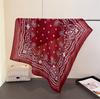 Trendy Print Square Scarf For Women Cotton Velvet Neck Scarf Shawl Warp Elegant Neckerchief Bandanas Ladies Hijab