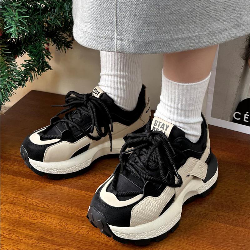 

Женские кроссовки, летняя женская теннисная обувь, модная белая обувь на платформе для папы, женская вулканизированная обувь для женщин, массивные кроссовки 35