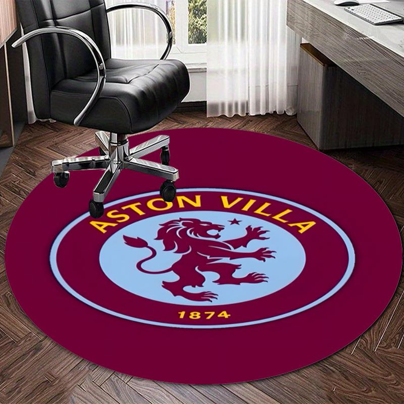 Personalized Aston Villa Round Chair Office Rug - Perfect for Mat, Office Chair & More - Ideal Gift for Birthdays and Holidays