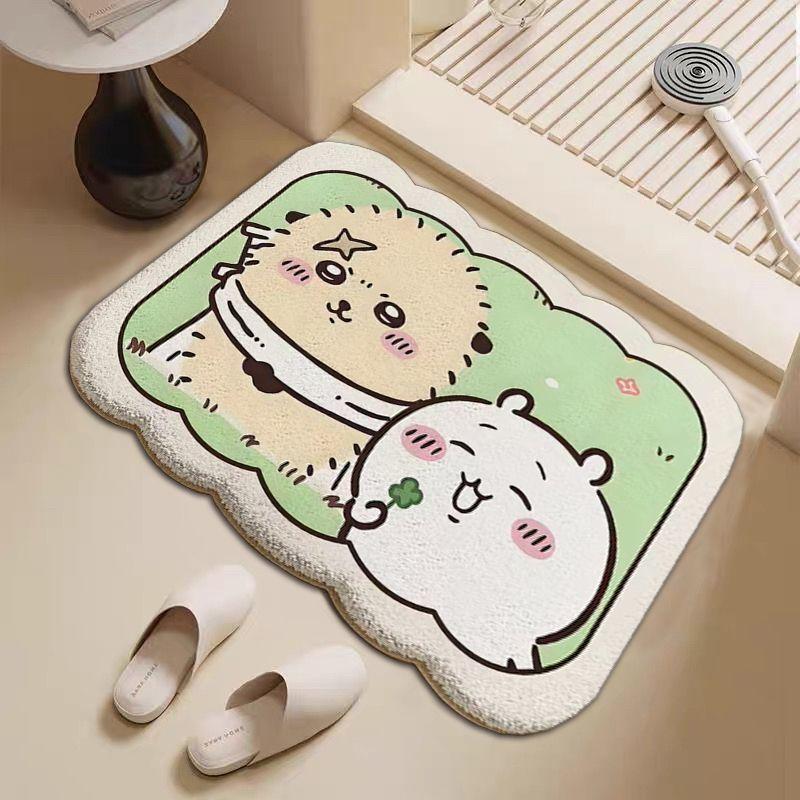 Giika Wow Bathroom Imitation Cashmere Toilet Floor Mat Bedroom Bedside Living Room Carpet Thickened Floor Mat Absorbent Mat