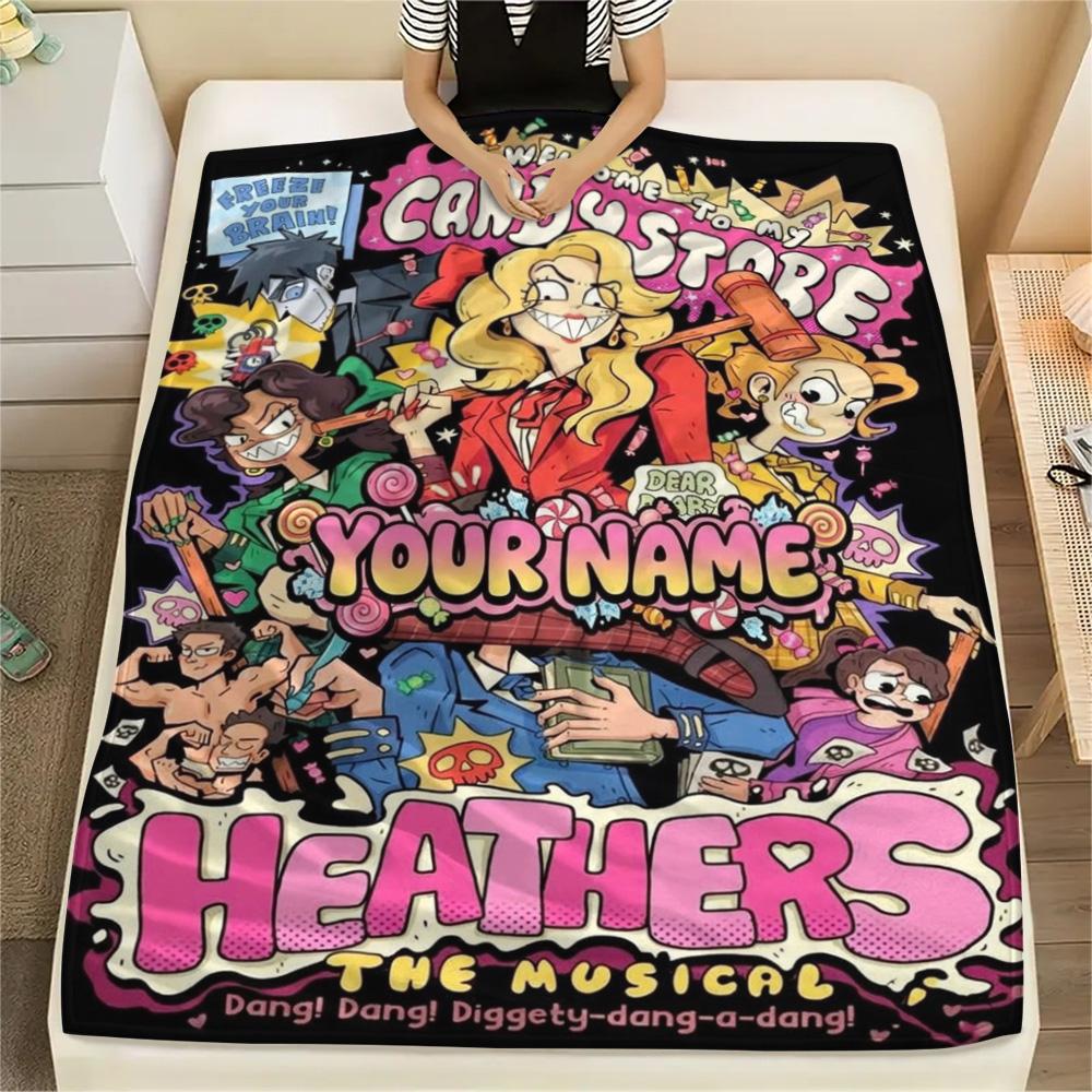 1PC Cyberpunk Hero Custom Name Patterned Flannel Blanket Suitable For All Seasons For Home Decor Warmth And Comfort Gifts Holiday Present