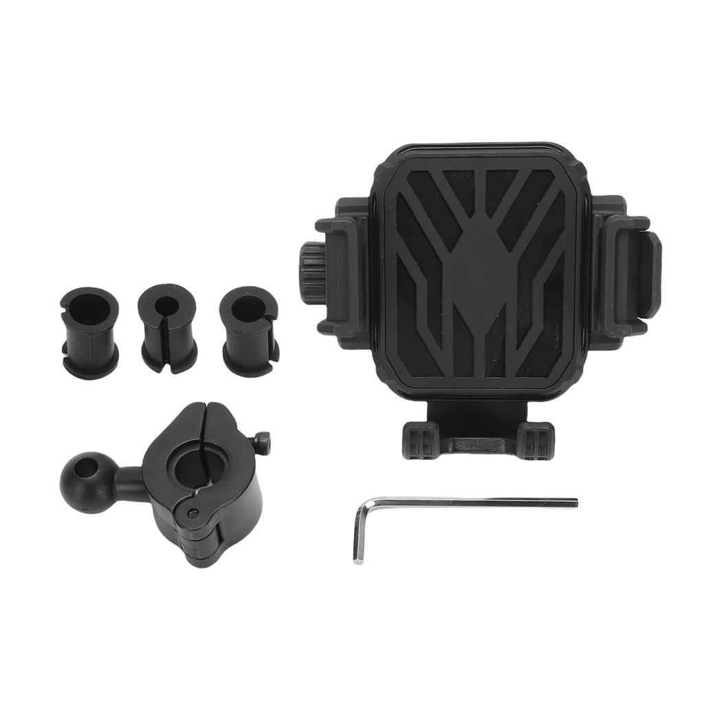 Motorcycle Phone Mount for Rearview Mirror Anti Shake Scooter Cell Phone Holder for 5.7 To 7.2 Inch Phones Black
