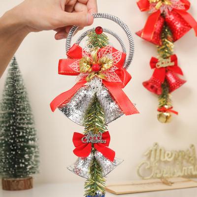 Noel Çanı Plastik Çıngırak Çanları Noel Ağacı Asılı Süsü Kurdele ve Yapay Çam İğneleri ile Düğünler Partiler Tatil Dekoru