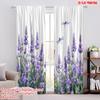 2pcs,2D Plane Printing Contemporary Curtains Lavender Dance Polyester (without Rod) Festive Use for Kitchen Living Room Office