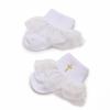 4 Paar Babysocken mit Spitzenstickerei 0-18 Monate alte Babysocken Weiche und hautfreundliche Baumwollsocken