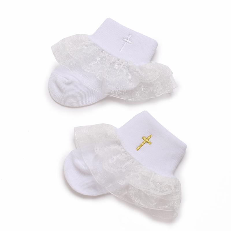 4 Paar Babysocken mit Spitzenstickerei 0-18 Monate alte Babysocken Weiche und hautfreundliche Baumwollsocken