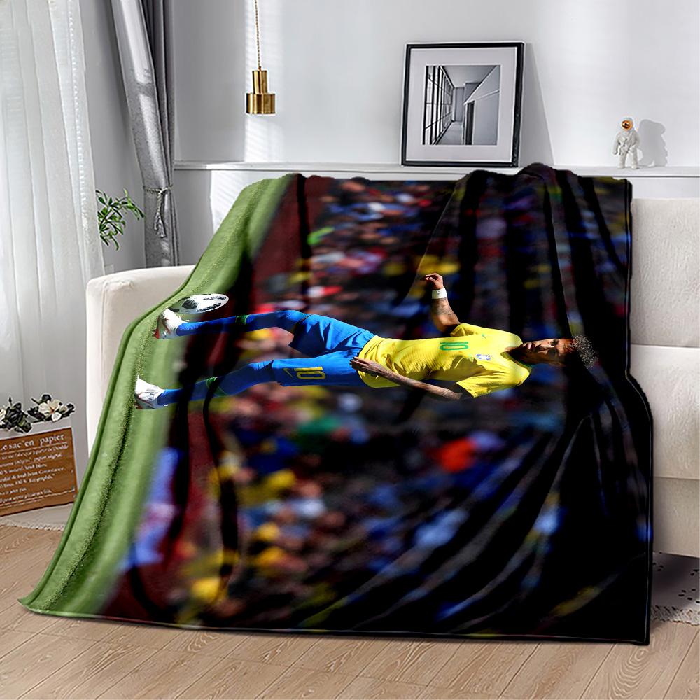 Neymar's Yellow Green Gesture Blanket Soft & Cozy Suitable for Seaside Office Chair for All Occasions Modern Gift for Travel Home Birthdays