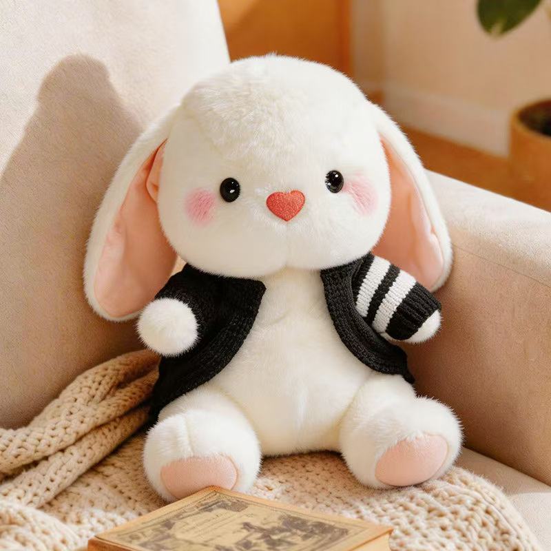 Newest Dressed Rabbit Doll Pillow Kawaii Stuffed Plush Toy Figure Doll Cartoon Anime Cute Kids Birthday Holiday Gift Doll