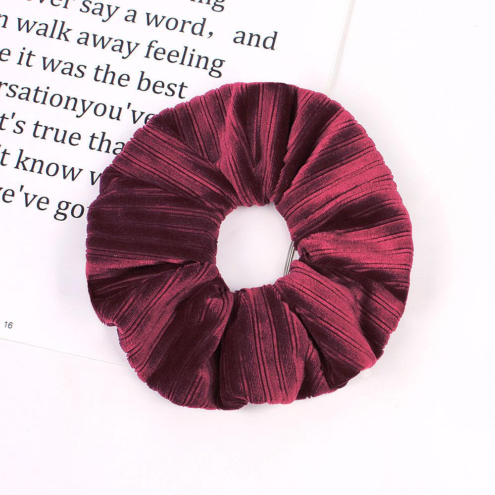 Velvet Nail Pearl Scrunchie Women Elastic Hair Rubber Bands Accessories Gum For Women Girls Ties Hair Ring Rope Ponytail Holder