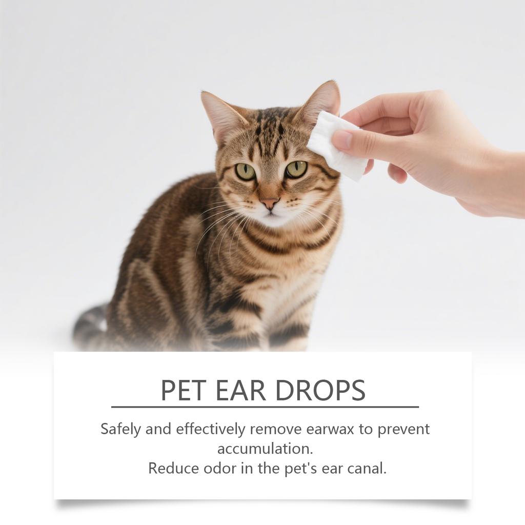 Pet Ear Drop Eye Drop Cleaning Earwax For Infections Remove Dirt For Dogs Cats60ml