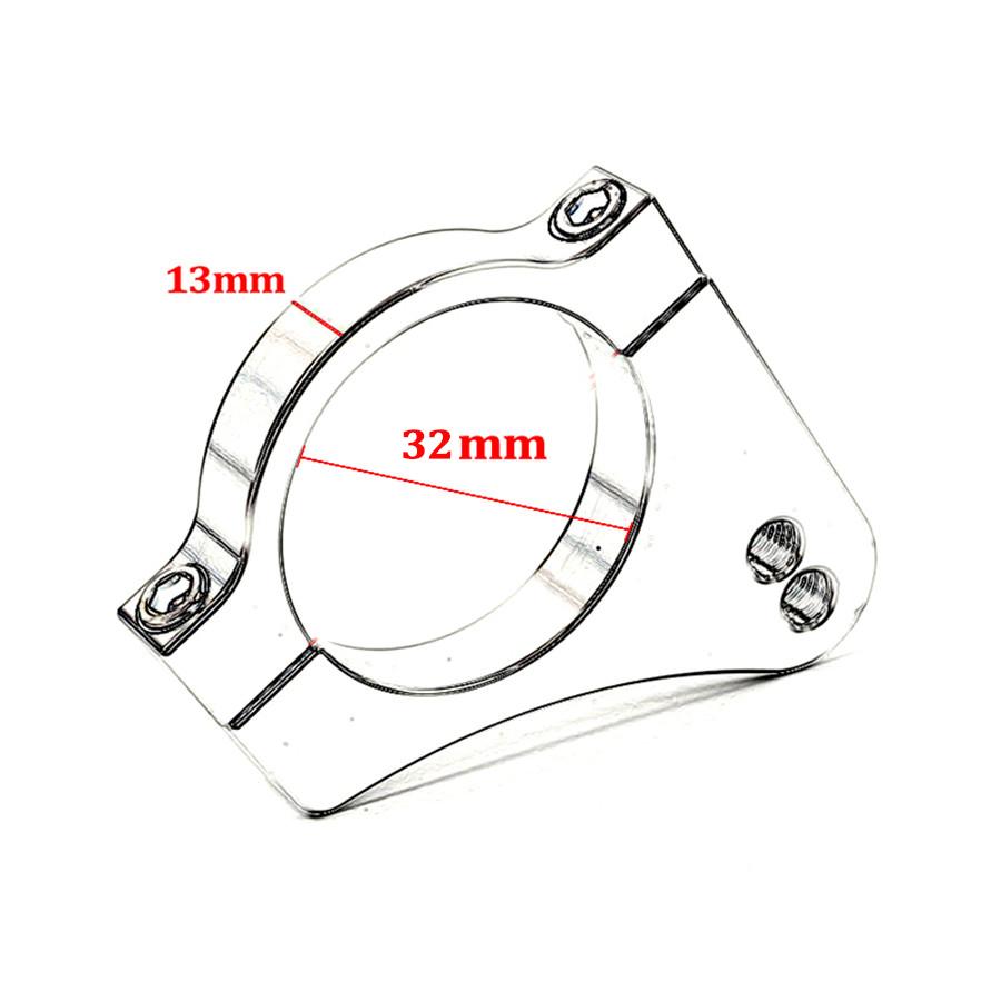 Durable 32mm Aluminium Steering Damper Fork Frame Clamp Bracket Motorcycle Black