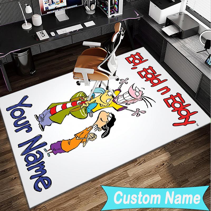 Custom Name Rug Edd Eddy Adventure Area Rug Suitable for Indoor And Outdoor,Carpets for Homes, Offices,Living Rooms,Home Decor,Christmas Gift