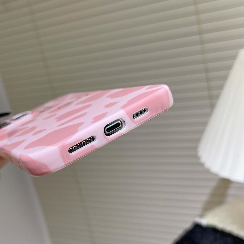 Leopard Pink Pig Cartoon Lovely Ins Capa For Iphone 11 12 Promax 14 Plus 13 Pro Max Soft Silicone Cute Shell Phone Case