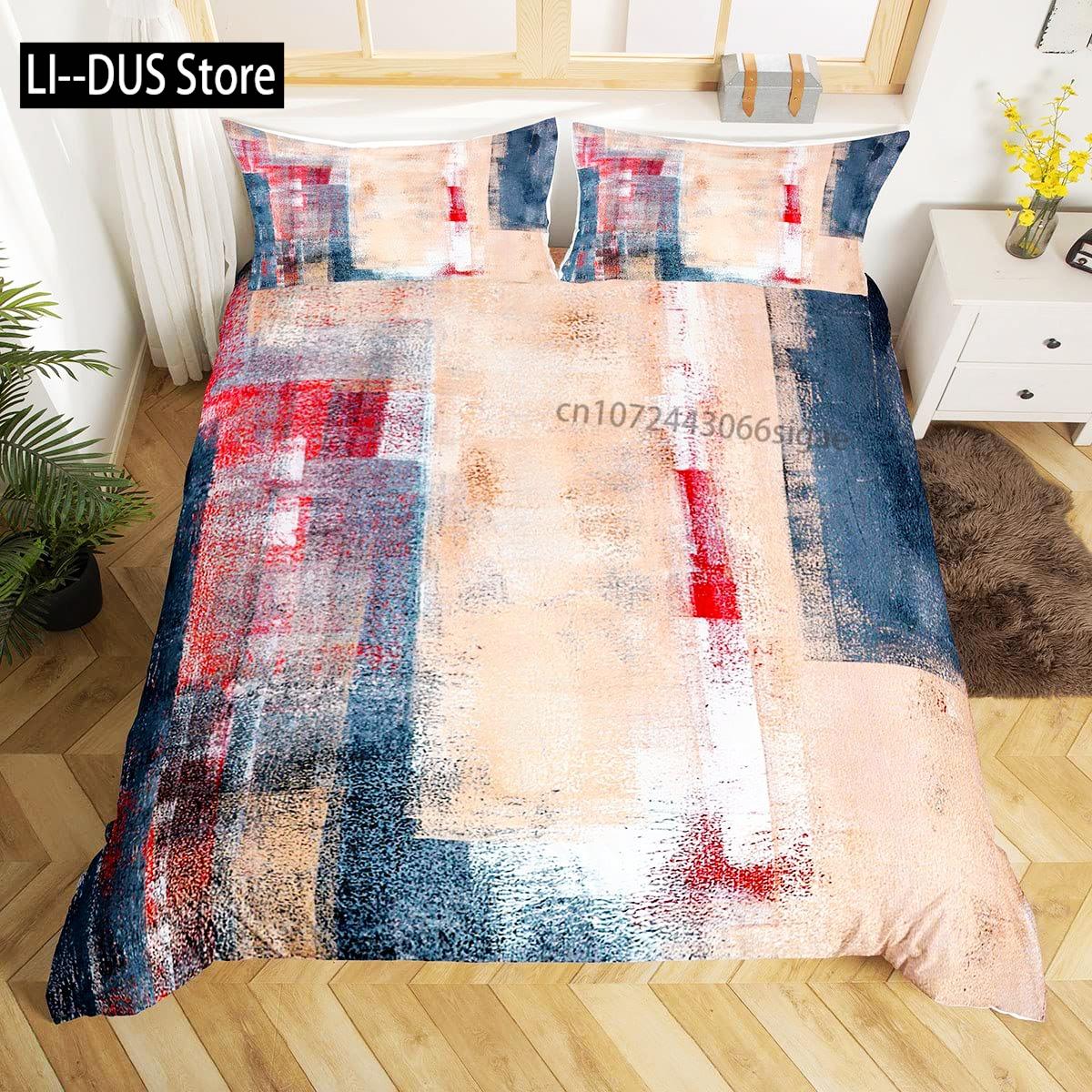 

Blue White Duvet Cover For KidAbstract Art Painting Comforter Cover For Adult Soft Bedroom Decor Quilt Cover King Size 3 Piece EU Single(135*200cm)3pcs
