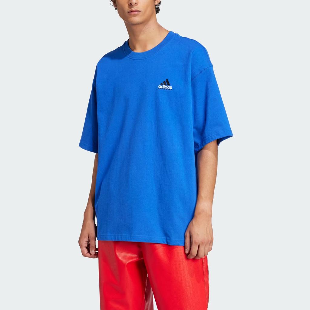 Adidas Equipment Series EQT Loose Ribbed Crew Neck Short Sleeve T-Shirt Men Tops Equipment-Blue JN4847