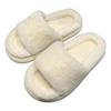 Thick-soled Fluffy Slippers for Women To Wear Autumn and Winter Trendy New Soft Fluffy Semi-cotton Slippers Spring and Summer