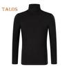 Top a strati da uomo a collo alto protegge il collo dal vento altamente elastico vestibilità slim tinta unita top pullover per sport viaggi ufficio abbigliamento quotidiano