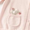 DAVE&BELLA Girls' Floral Anti-Static Cotton Cardigan Sweater
