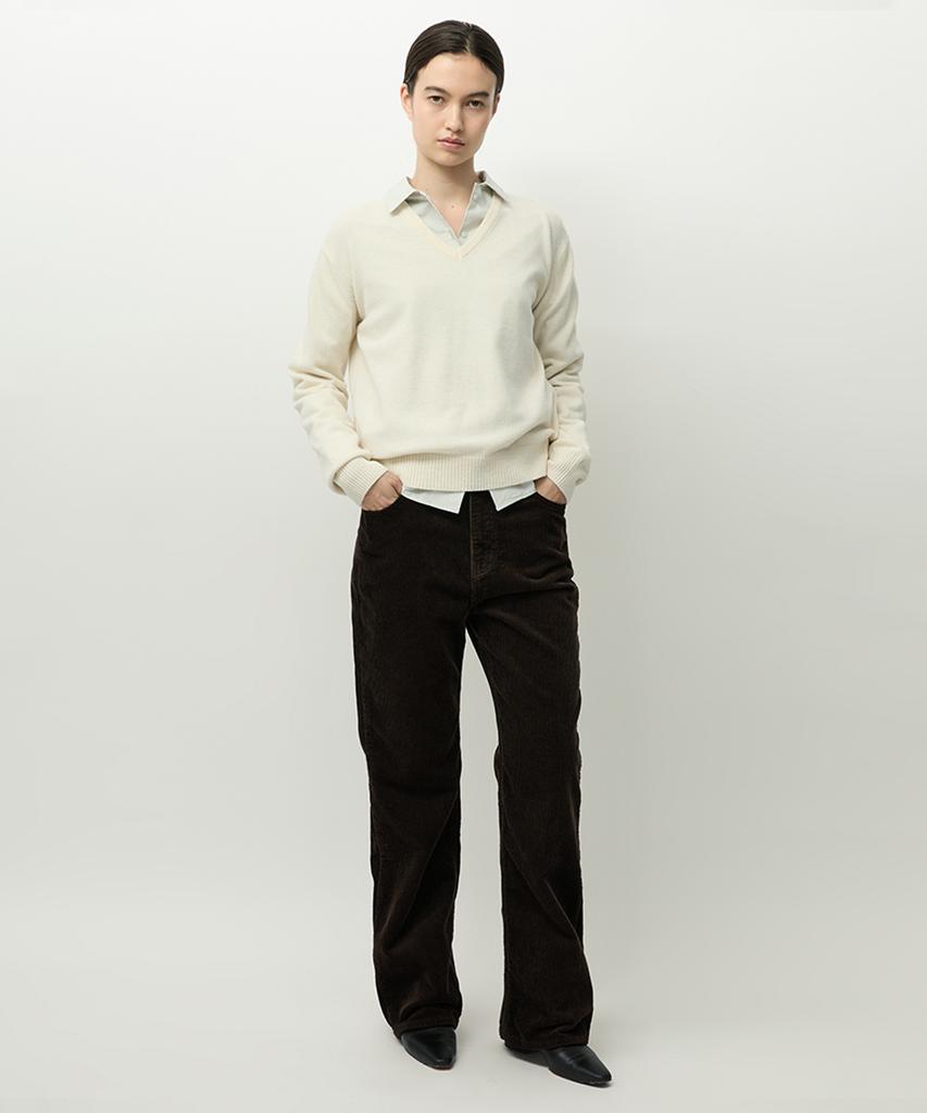 Leopeusaideuhwaiteulabel Relaxed Corduroy Pants Brown