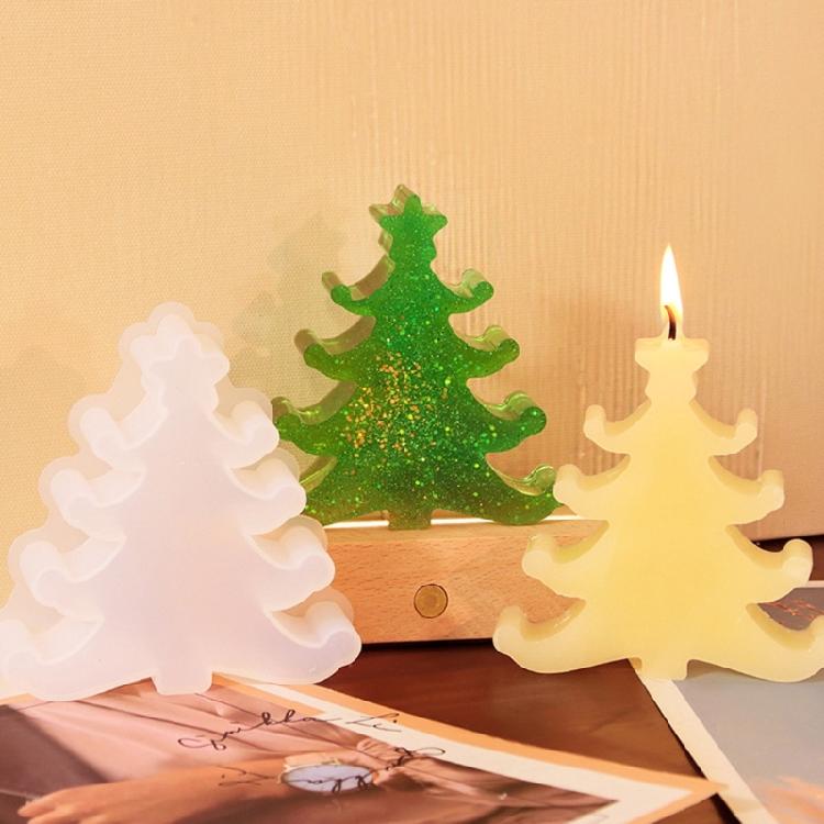 Christmas Tree Silicone Moulds Castings Molds Plaster Molds Scented Candle Molds Ornament for Chocolate Cake Decorations