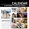 Gift for Pet Lovers 2027 Snapshot Wall Calendar, Spiral Binding Thickened Paper Monthly Cute Animal Organizer Planner, 12 Month Desk Calendar