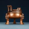 Warring States Period Cast Purple Chu Large Tripod Ornament Craft Living Room Office Home Decoration Copper