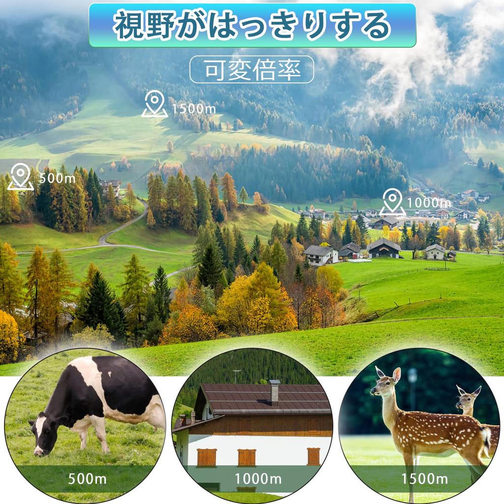 NNBMNB Monocular HD 80X100 High Magnification Telephoto Portable Wide Mountain High High Super BAK4 Green Telescope, Lens, Tripod, Angle, Anti-Fog,