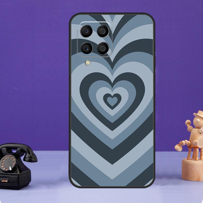 Latte Pink Brown Heart Aesthetic Case For Samsung Galaxy M34 M13 M53 M51 M31 M11 M14 M54 M12 M32 M52 M16 M36 M56 M15 M35 M55