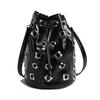 Bags Personalized Rivet Shoulder Bag Summer 2025 New Fashion Niche Versatile Ladies Trend Crossbody Bucket Bag