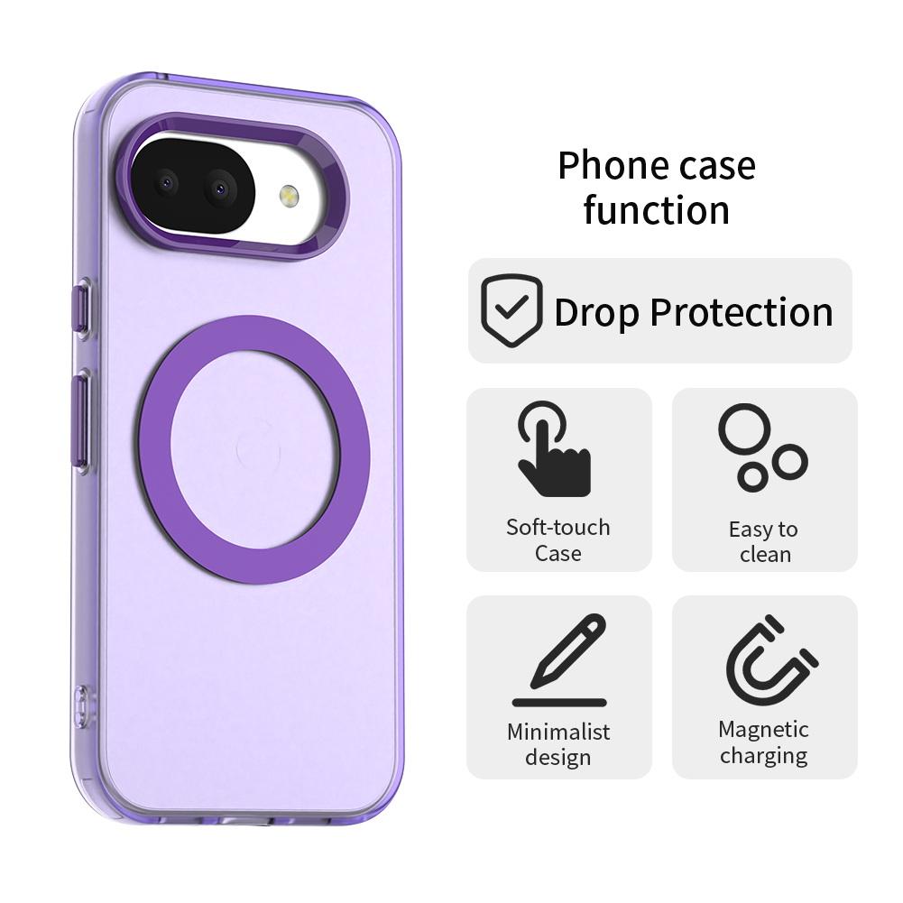 Transparent Candy Colorful Magnet Adsorption Case For Pixel 10a 10 Pro XL 10 Google Pixel 9a 9 pro xl 8 pro Protective Cover