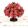 Butterfly Tree 3D Greeting Card Four Color Printing Colorful 15x20cm Handcrafted for Anniversary