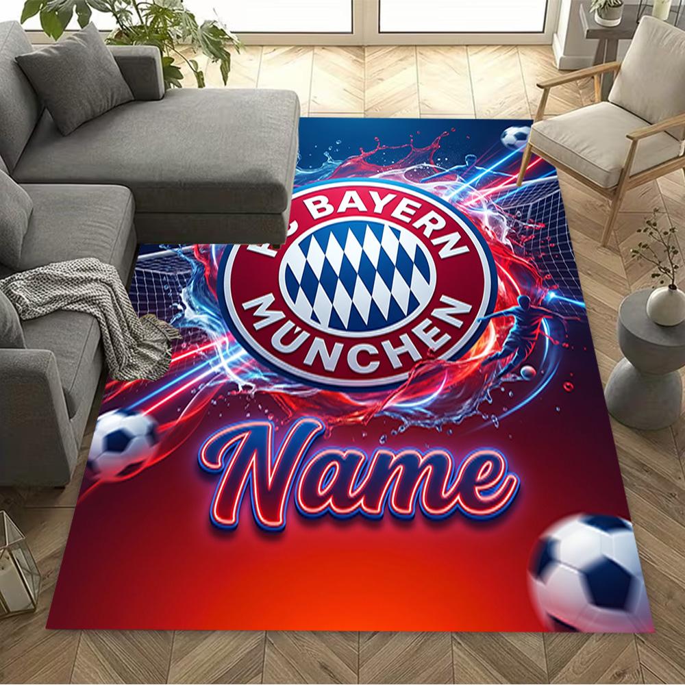 Bayern Munich Crest Area Rug Design for Decorate Room Dormitory Hallway Foyer Anti-slip Rug Decorate Offices Perfect Gift for Friends & Family