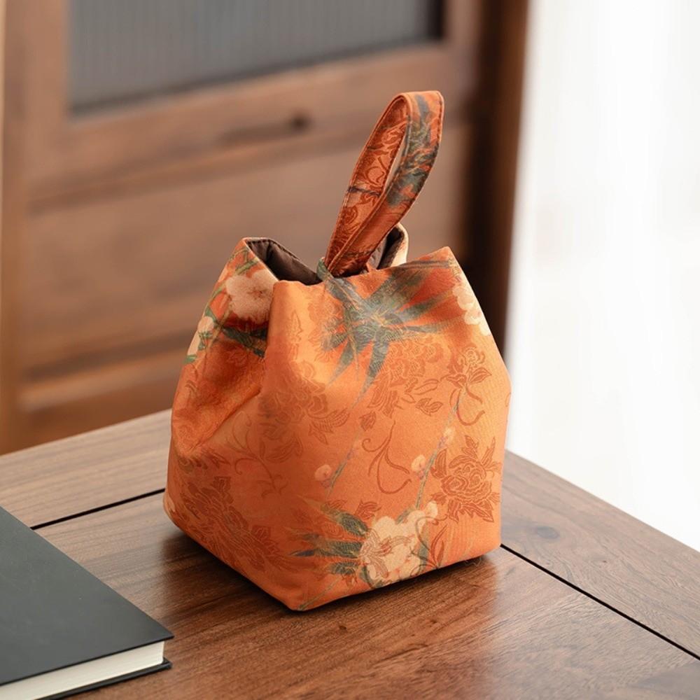 Print Teaware Storage Bag Breakage-proof Small Item Pouch Storage Bag
