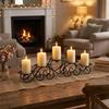 Minimalist Metal Heart Shaped Candle Holder Wrought Iron Candle Holder Ornament  Candlelight Dinner