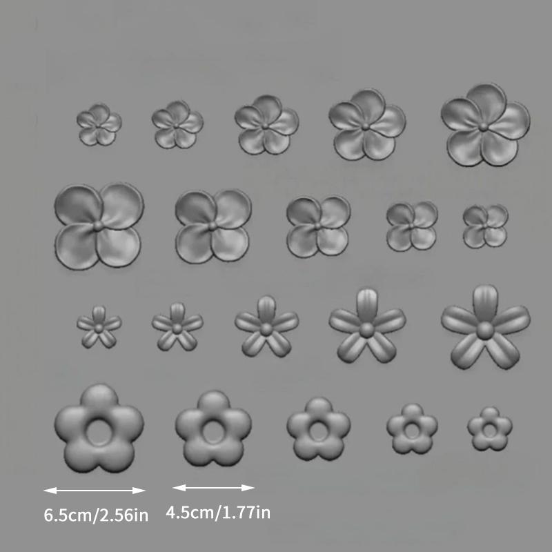 1Pcs Cute Flower Nail Art Mold Silicone Nail Charm Stereoscopic Relief 3D Nail Template Diy For Manicure Decoration